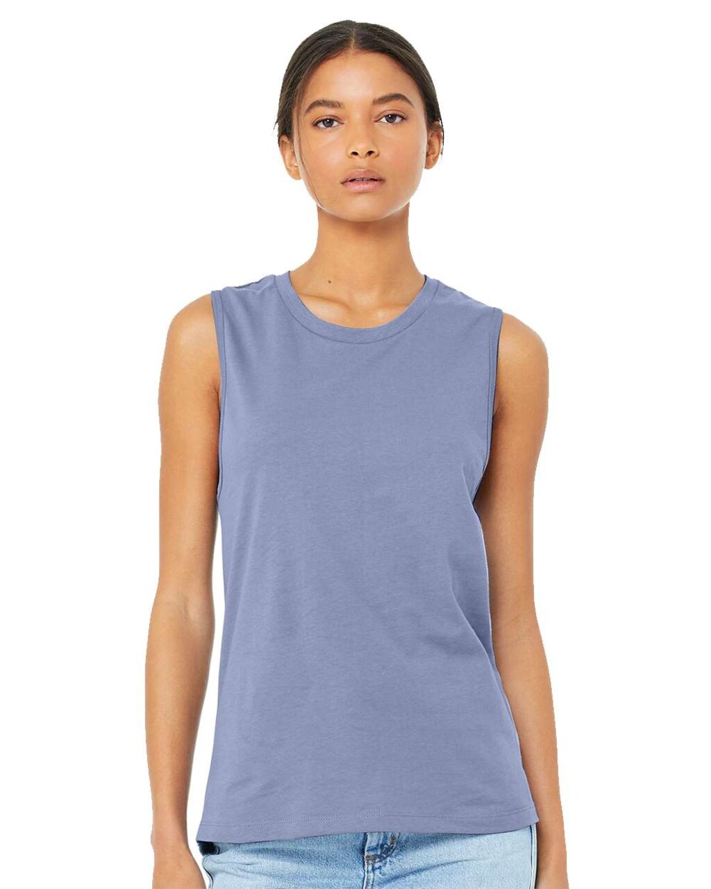 BELLA + CANVAS Women’s Jersey Muscle Tank Fit Sleeveless Top for Casual Wear